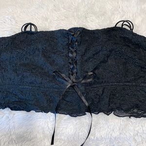 Size L black crop tank top from Target